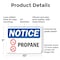 Signmission Propane OSHA Notice Sign, Plastic, 10in W x 7in L, 2PK OS-2PACK-NS-P-710-L-17893 - alternate 4